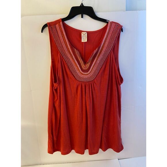 Faded Glory Vneck tank top rust color 3x (22-24) - Picture 1 of 5